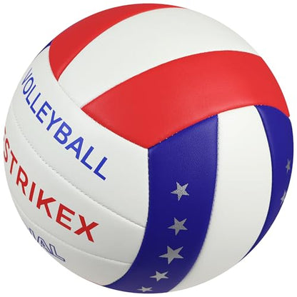 Glow in The Dark Volleyball Size 5 Official Size Indoor & Outdoor Volleyball with Night-Glow Effect Luminous Night Ball for Beach Gym Backyard with Pump Kit