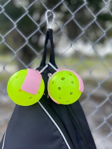 Pickleball Holder | Easily Attach Pickleballs | Ultimate Gift | 2-Pack - color: Pink