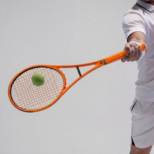 58 sq in Sweet Spot Trainer Tennis Racket, Precision Contact Training Racquet for Cleaner Hits, Timing and Control, Ball Machine and Repetition Practice, Match-Transfer Training Racket - color: Ember