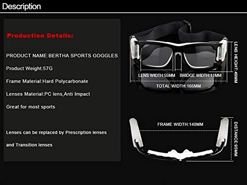 Professional Sports Goggles Dribbling Protective Safety Eyewear Basketball Glasses for Adult Men Youth with Adjustable