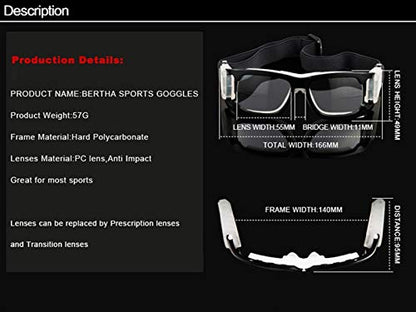 Professional Sports Goggles Dribbling Protective Safety Eyewear Basketball Glasses for Adult Men Youth with Adjustable
