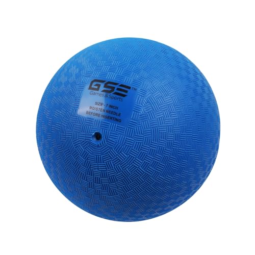 GSE Games & Sports Expert 5"/7"/8.5"/10" Inflatable Playground Ball, Kickball, Bouncy Dodge Ball, Handball for Kid/Adult, Perfect for Recess Ball Games, Gym, Yoga Exercises, Schools Sports Activities - color: Blue, style: 7-Inch
