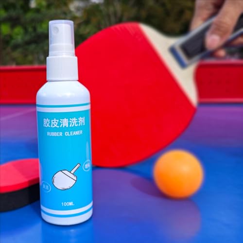 Table Tennis Racket Cleaner Kit - 100ml Racket Care Agent with Sponge,Eliminate Dirt and Dust, Optimal Spin and Control, Preserve Rubber and Restore Tackiness