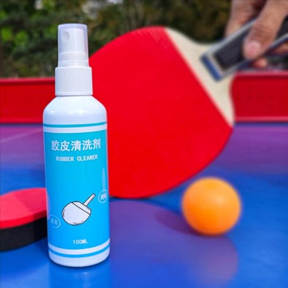 Table Tennis Racket Cleaner Kit - 100ml Racket Care Agent with Sponge,Eliminate Dirt and Dust, Optimal Spin and Control, Preserve Rubber and Restore Tackiness