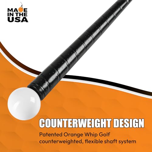 Orange Whip Golf Swing Trainer Aid Patented & Made in USA for Improved Rhythm, Flexibility, Balance, Tempo, and Strength *American Made* - style: Full-Size - 47"