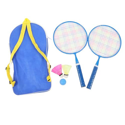 Badminton Rackets for Children, 1 Pair Kids Badminton Rackets with 2 Shuttlecocks 1 Table Tennis Ball Carrying Bag, Portable Badminton Rackets Set for Indoor and Outdoor Sport
