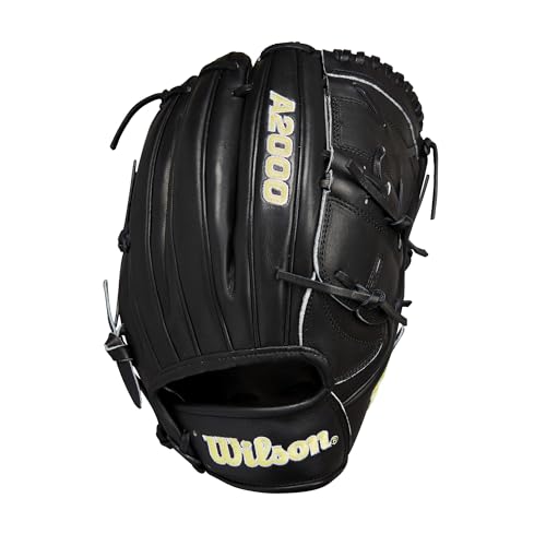 Wilson 2024 Classics Series A2000 Baseball Gloves - color: Black/Yellow, size: Pitcher - 12"