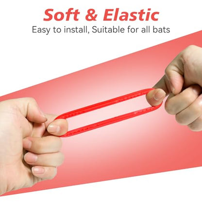 MIPREZT 5 Packs Baseball Bat Grip Choke Up Rings Choke Ring Baseball Softball Teeball Tball Bat Choke Up Ring Bat Knob Baseball Bat Accessories - color: Red