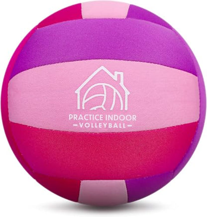 Soft Indoor Volleyballs for Practicing Inside House and Yard, Safe and Silent Volleyball for Girls Boys Kids Youth Beginners Training Birthday Christmas Easter Gifts - color: Pink