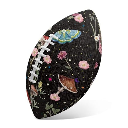 SYtrade Recreational Football Game Footballs PU Composite Leather Footballs for Training Indoor Outdoor - color: Mushroom Butterfly Star