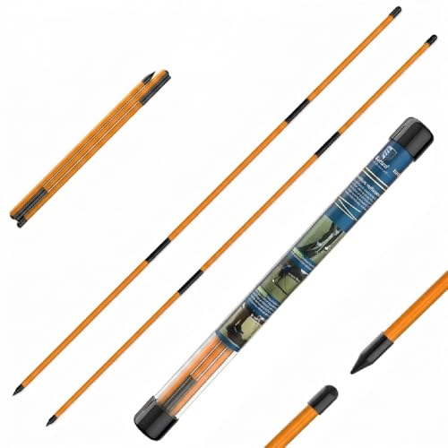 CAITON Golf Alignment Sticks 2 Pack, 48 Inch Collapsible Alignment Rods with Clear Storage Tube, Swing Training Aid for Aiming, Putting, Swing Path & Posture Correction - color: Three-stage orange