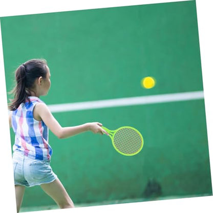 Kisangel Tennis with Balls Durable Outdoor Sports Racket for Boys and Safe Plastic Mini Tennis Racket for Parent Play and Skill Development Green