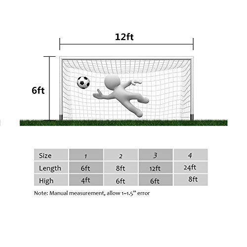 TOPINCN Soccer Net Soccer Goal Nets Sports Replacement for Lacrosse and Soccer,12X6foot
