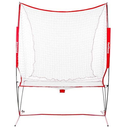 Furlihong NT01 Baseball & Tennis Ball Recycling System Net, 6 x 7ft, Portable Polyester Net and Fiberglass Frame, Compatible with 681PBH 680BH 6802BH Machines, with Carrying Bag (Net Only)