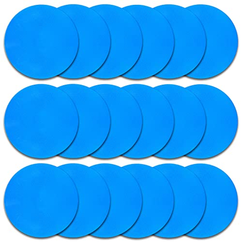 Spot Markers Rubber Floor Dots 9inch Non Slip Agility Dots Flat Cones for Kids Sports Soccer Basketball Training, Social Distancing, Preschool Kindergarten Classroom - style: 18Pcs Blue