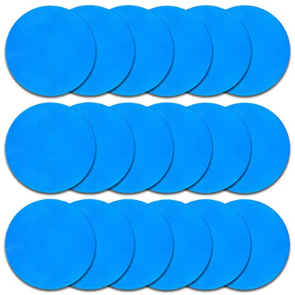 Spot Markers Rubber Floor Dots 9inch Non Slip Agility Dots Flat Cones for Kids Sports Soccer Basketball Training, Social Distancing, Preschool Kindergarten Classroom - style: 18Pcs Blue