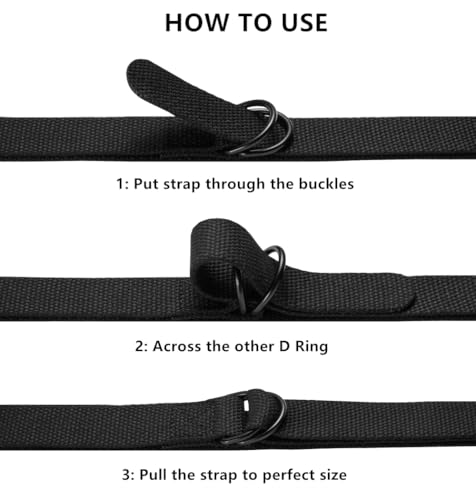 3-Packs Universal Size Adjustable Flag Football Belt with Zinc Alloy Buckle Double D-ring for Kids and Adults