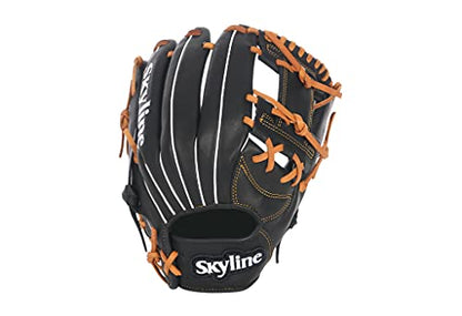 SKYLINE LEXIO LX06BK Baseball Glove for Infield Youth Adults Sports and Adult Baseball Training Competition Glove, Tanned Steer Hide Leather Glove