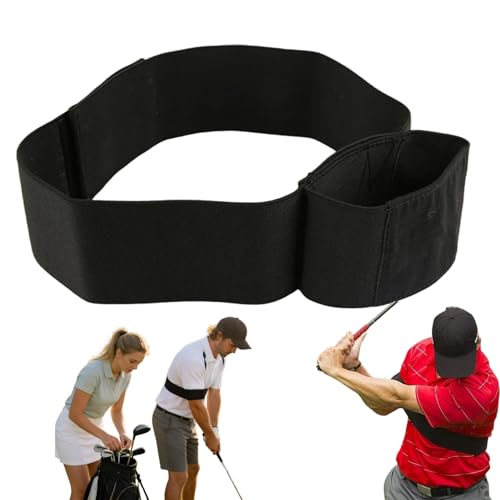 TRS Slider Golf Training Aid - Adjustable Golf Swing Correcting Arm Band for Connection & Stability - Premium Nylon Elastic Swing Trainer for Beginners, Men & Women