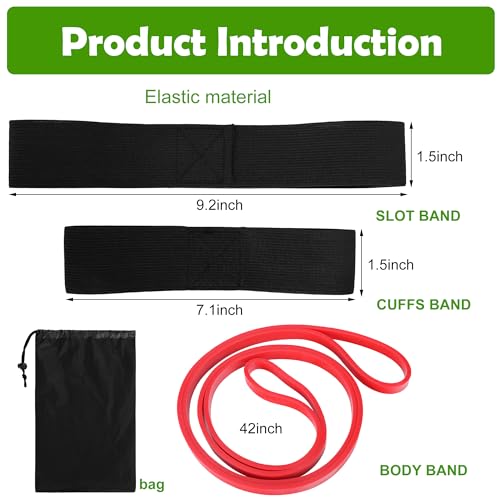 codree Baseball Swing Trainer Bands- Elastic Baseball Softball Hitting Resistance Bands- Baseball Batting Training Aids Equipments for Athletes Improve Batting, Arm Strength - color: 2 Sets