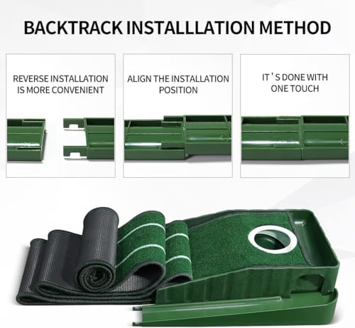 SWINGTEK Putting Green Mat Indoors, Practice with Auto Ball Return - Ideal for Home and Office, Great Gift
