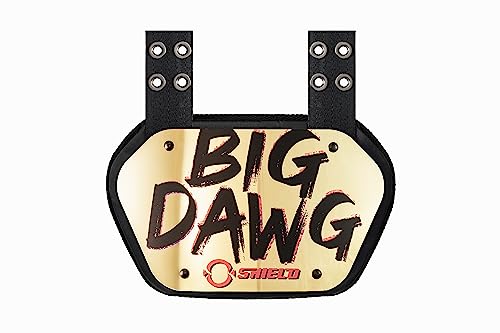 O Shield Golden Cross Chrome Football Back Plate, Lower Back Pads for Football Players, Rear Protector, Cross Series - size: Adult (Weight more than 180 Pounds), style: Big Dawg