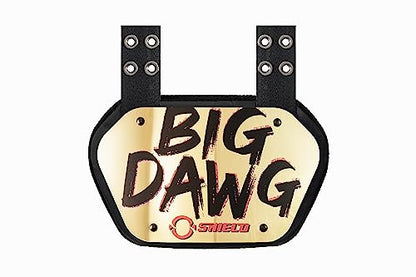 O Shield Golden Cross Chrome Football Back Plate, Lower Back Pads for Football Players, Rear Protector, Cross Series - size: Adult (Weight more than 180 Pounds), style: Big Dawg