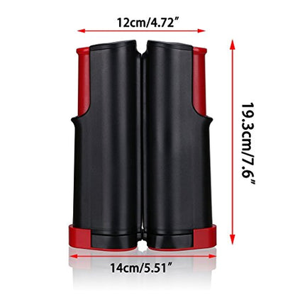 Hipiwe Retractable Table Tennis Net Replacement, Ping Pong Net and Post with PVC Storage Bag, 6 Feet(1.8M, Fits Tables Up to 2.0 inch 5.0 cm - color: Black