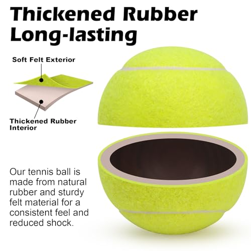 SUNEZLGO 12 Pack Tennis Balls, Advanced Pressure Training Tennis Balls Practice Balls, Tennis Balls for Dogs, Thickened Tennis with Mesh Bag for Transport, Beginner Exercise Ball, Sturdy High Elastic - color: Green