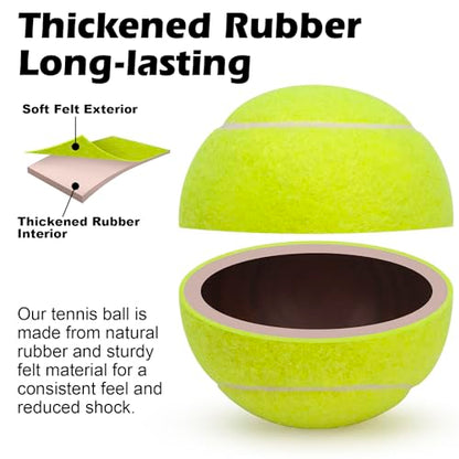 SUNEZLGO 12 Pack Tennis Balls, Advanced Pressure Training Tennis Balls Practice Balls, Tennis Balls for Dogs, Thickened Tennis with Mesh Bag for Transport, Beginner Exercise Ball, Sturdy High Elastic - color: Green