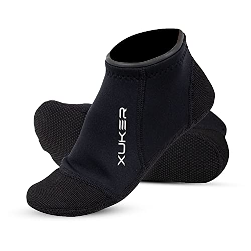 XUKER Neoprene Water Socks 3mm, Sand Proof Beach Volleyball Socks Diving Socks for Outdoor Water Sports - color: Flatlock-low Cut, size: 3X-Large