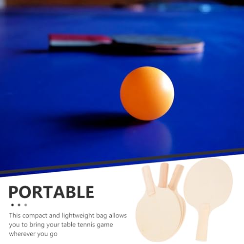 GALPADA 4Pcs DIY Table Tennis Paddle Blanks Unpainted Rackets for Creative Projects Versatile Use with Colors Designs