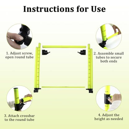3PCS Adjustable Height Hurdles Training Equipment, Agility Hurdles with Storage Bag, Removable Track Hurdle, Speed Training Equipment for Soccer, Football and Track & Field Sports