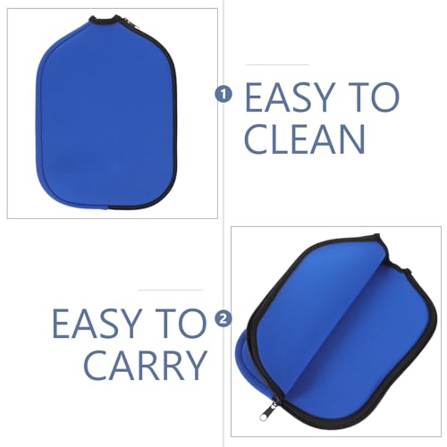 Abaodam Table Tennis Paddle Case Neoprene Material, Anti-scratch Protective Storage Bag, Portable Blue Racket Cover for Sports and Leisure Use