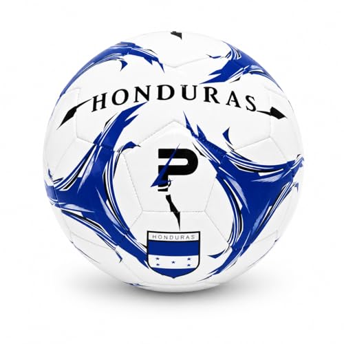 Elite Edition Soccer Ball - Training Soccer Ball – Durable TPU Outdoor Ball – Country Design (USA, Argentina, Brasil, Mexico, Portugal & More) - size: 5, style: HONDURAS