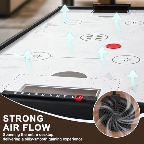4-in-1 Multi Game Table, 54" Combination Game Table Set, Combo Games Table with Air Hockey, Table Tennis, Foosball, Poker Tabletop for Family, Game Room, Teenagers, Adults
