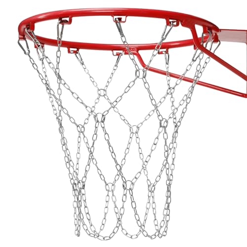 Basketball Net, Stainless Steel Braided Chain Heavy Duty, Standard Basketball Net (12 Links), Quick Installation. Suitable for Indoor and Outdoor Climates - style: 002