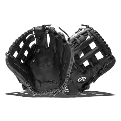 Rawlings Gamer Contour Series Utility Baseball Glove | Youth | Travel | Infield | Outfield | First Base | Black | Right Hand Thrower | Left Hand Thrower
