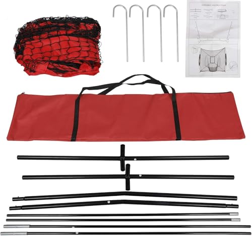 7x7ft Baseball Softball Practice Net, Portable Baseball Training Net w/Carrying Bag, Strike Zone Target for Batting Catching Pitching Hitting, for All Skill Levels - style: Baseball Net