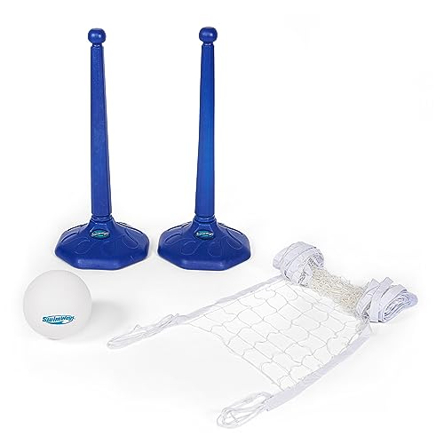 SwimWays Plastic Multi-Sport Volleyball Set, Includes 2 Bases, 1 Net, 1 Volleyball, Ideal for Pool Parties and Outdoor Games