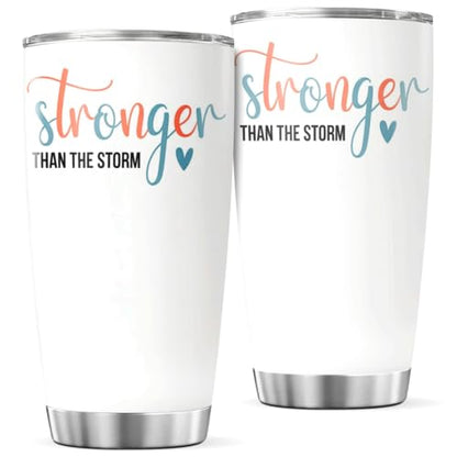 CUBICER Stronger Than The Storm Inspirational Quote 20 Oz Stainless Steel Tumbler For Women Motivational Gift Travel Mug Coffee Iced Drink Hot Cool Heat Tea Bottle Outdoor Insulated - color: Motivational Quote D0