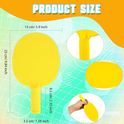 8 Pcs Plastic Table Tennis Paddles Unbreakable Ping Pong Paddles Rackets Portable Plastic Textured Table Tennis Training Toys for Beginner Kids Adult Camp Outdoor Equipment