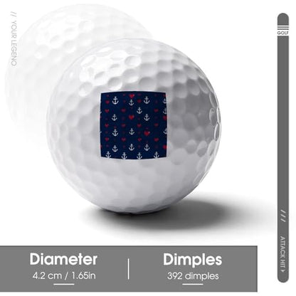 Anchores Heart Golf Ball Soft Feel Golf Practice Balls for Golfs Course Daily Training