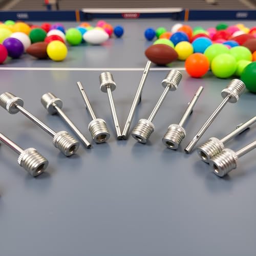 10Pcs Silver Inflating Air Pump Needles Stainless Steel Air Pump Inflator Needles for Basketball Football Volleyball Water Polo Rugby Exercise Sports Ball Balloon Inflation Devices and Accessories