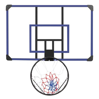 Wall-Mounted Basketball Hoop, 45 "x 29" shatterproof Back, Folding, Durable Hoop and All-Weather net for Indoor and Outdoor use