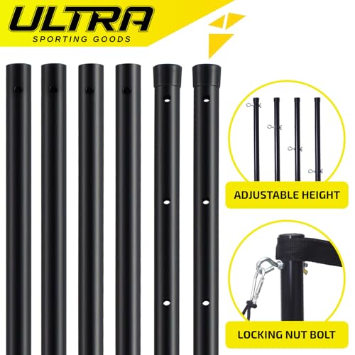 Volleyball Net for Backyard, Beach, Home, Includes 32x3 Ft Regulation Size Net, 8.5-Inch PU Volleyball, Carrying Bag, Boundary Lines, Steel Poles & Pump, Portable Volleyball Net Outdoor and Indoor