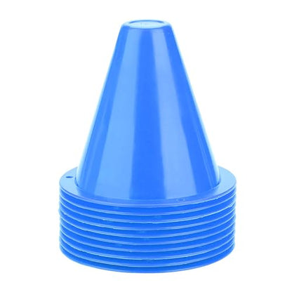 10-Pack Football Training Cones, Bracket Accessories, Obstacle Marking Set - color: Blue