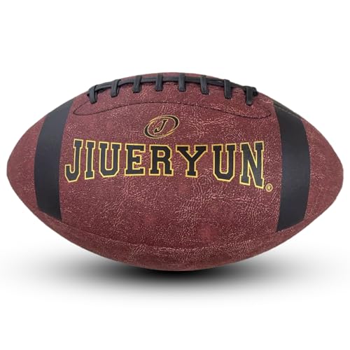 Sports Football – Durable All-Weather Ball Official Sizes, Indoor & Outdoor Play - color: Leather Size 9, size: Leather Size 9