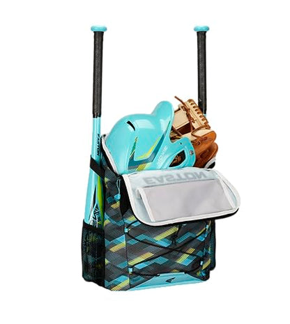 Easton | MOXIE Backpack Equipment Bag | Baseball / Softball | T-Ball / Rec / Travel | Multiple Styles - color: Cyan