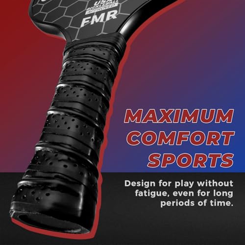 Pickleball Paddles Set of 2 with 4 Balls - USAPA Approved Fiberglass Surface, Lightweight, Non-Slip Grip - Premium Paddle Set for All Skill Levels Indoor & Outdoor - color: Black